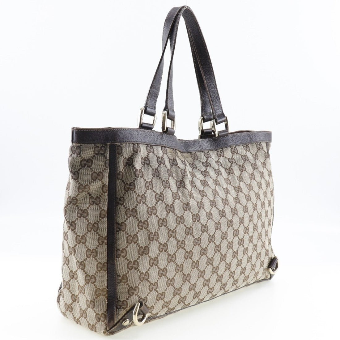 GUCCI Abbey Tote Bag 141472 VS Canvas x Leather Beige/Brown Ladies