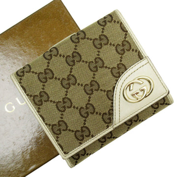 GUCCI Bi-fold wallet VS canvas leather brown x ivory men's women's 181594 t19554i