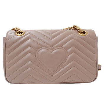 GUCCI bag ladies shoulder leather VS Marmont dusty pink 443497