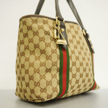 GUCCI  Sherry Line 137396 Women's VS Canvas,Leather Tote Bag Beige,Brown