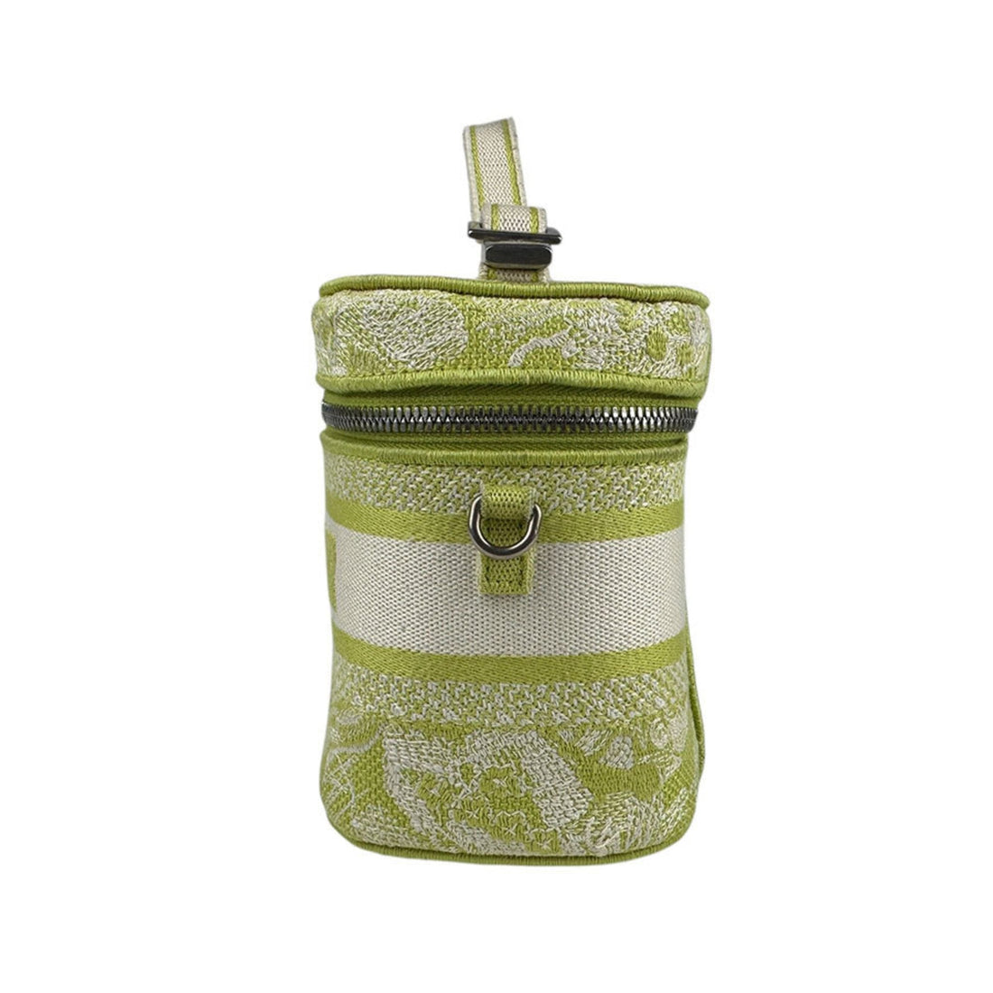 Christian Dior Handbag Shoulder Bag Toile Joue D'Oi Vanity Canvas Light Green Off-White Silver Women's Z5423