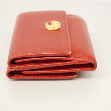 GUCCI  Tri-fold Wallet VS Marmont Gold Metal 474746 Women's Leather Wallet