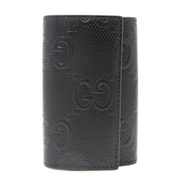 Gucci VS Embossed 625565 Men,Women Leather Key Case Black