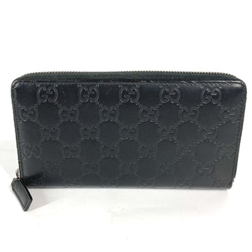 Gucci 307987 Guccissima VS Zip Around Long Wallet Black