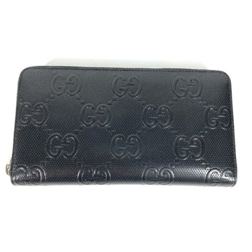 Gucci 625563 VS embossed long wallet Organizer Zip Around Long Wallet Black