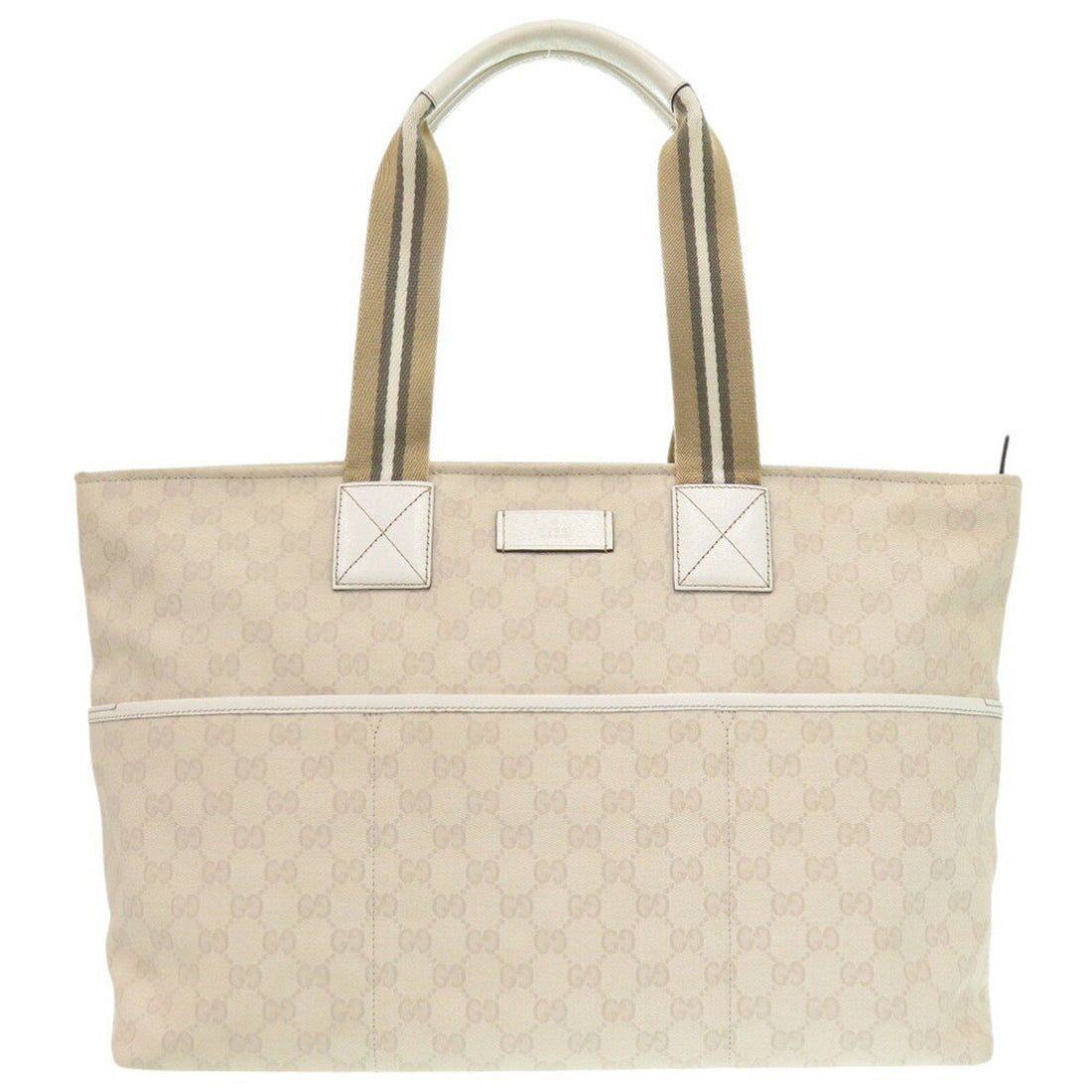 Gucci Sherry Line 155524 VS Canvas White Tote Bag 1556GUCCI