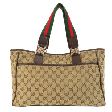 GUCCI 145758 VS Sherry Line Handbag Canvas Ladies