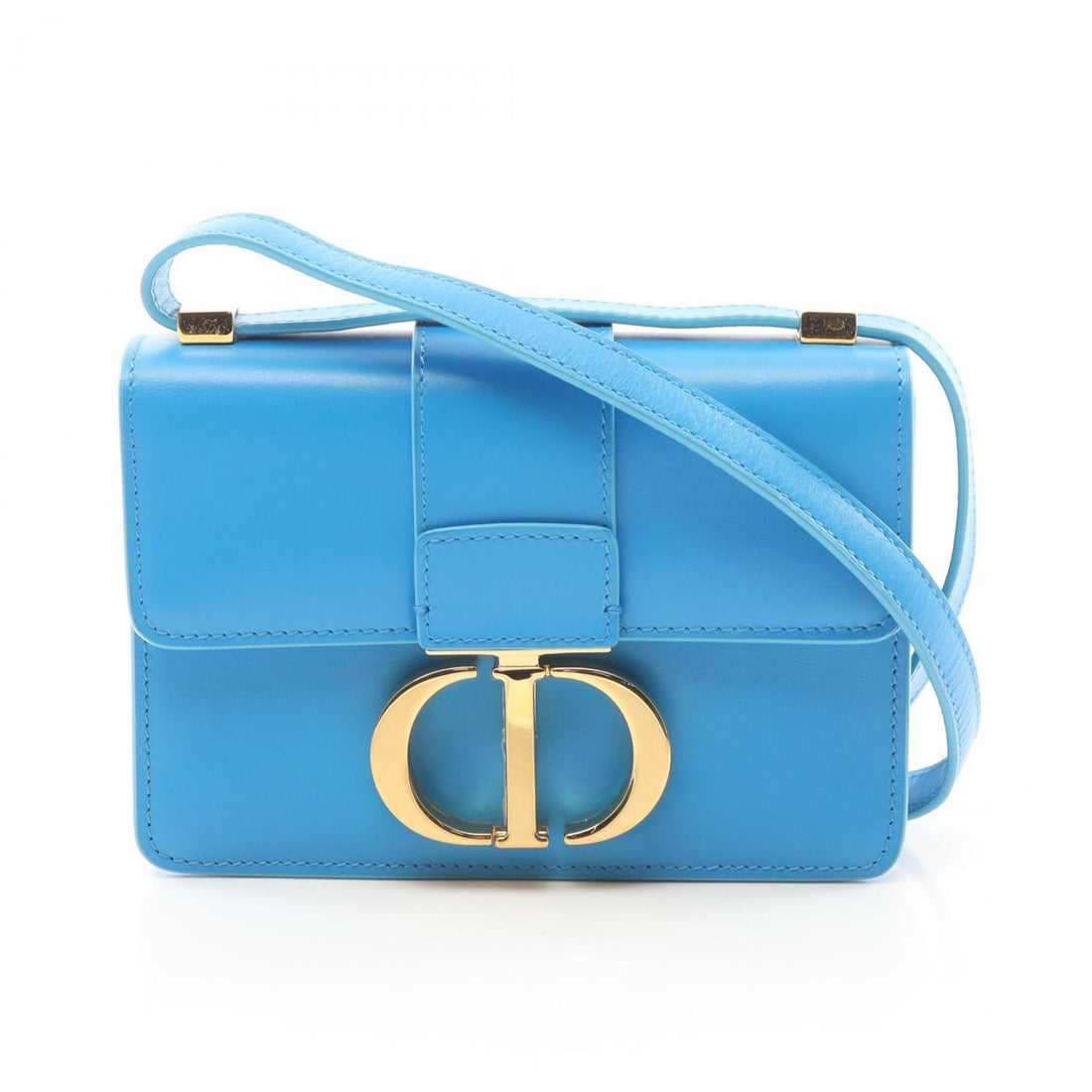 Christian Dior 30 MONTAIGNE MICRO Montaigne Shoulder Bag Leather Women's Blue S2110UMOS