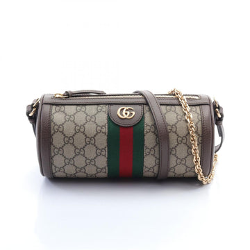 GUCCI Ophidia VS Supreme Shoulder Bag, Coated Canvas, Leather, Women's, Beige, Brown, Multicolor, 79519496IWG8745