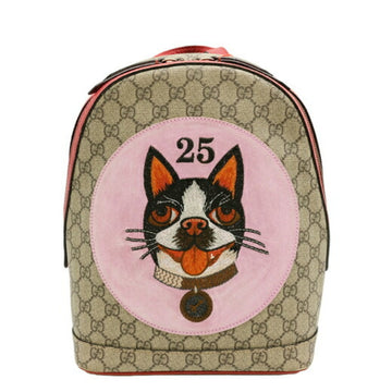GUCCI Bosco VS Supreme Embroidered Backpack Daypack Canvas Leather 495621