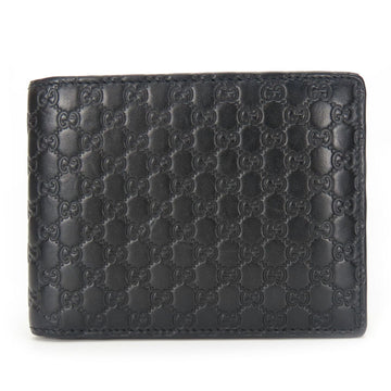 Gucci Bi-fold Wallet 333042 Micro VS Shimmer Leather Black Pass Business Card Holder/Card Case Accessories Men's GUCCI