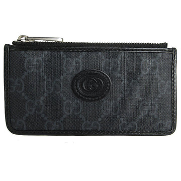GUCCI Wallet/Coin Case/Business Card Holder/Card Case VS Supreme Leather Dark Gray Black Silver Men's 697717 s0018