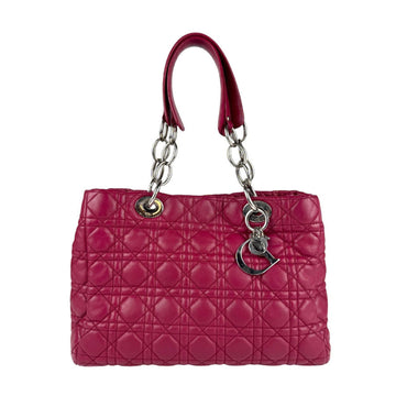 Christian Dior Cannage Lady Handbag, Leather, Pink, Women's, Z5796