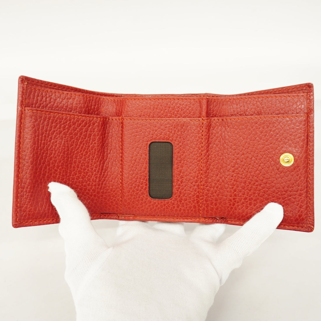 GUCCI  Tri-fold Wallet VS Marmont Gold Metal 474746 Women's Leather Wallet