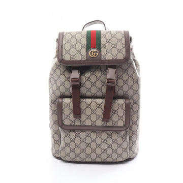 Gucci Ophidia VS Supreme Backpack Bag Coated Canvas Leather Men's Women's Beige Brown Multicolor 792114FADMF9794