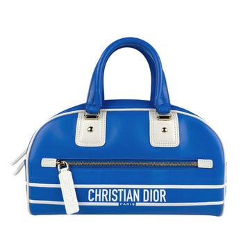 Christian Dior handbag shoulder bag Vibe small leather blue ladies z5639