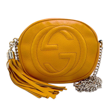 GUCCI shoulder bag Soho leather metal orange gold women's 353965 z3000