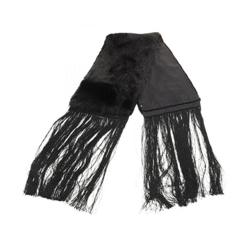 GUCCI Scarf Clothing Silk Beaver Women's Black 117054