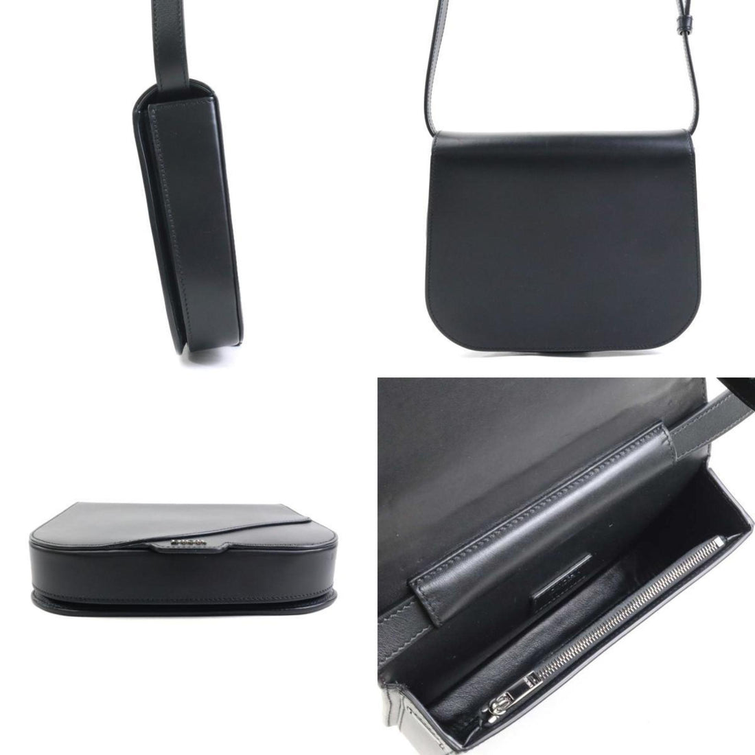 Christian Dior Shoulder Bag Leather Black Men's r10375a