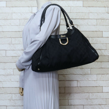 GUCCI Abbey VS Campus Shoulder Bag Canvas Black Women's