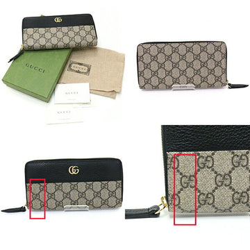 GUCCI VS Marmont zip around round long wallet double G 456117 17WAG 1283
