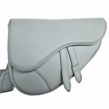 Christian Dior Dior Body Bag Saddle Leather Light Gray Silver Men's s0499a