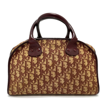 Christian Dior Trotter Handbag, Boston Bag, Leather, Women's, Bordeaux