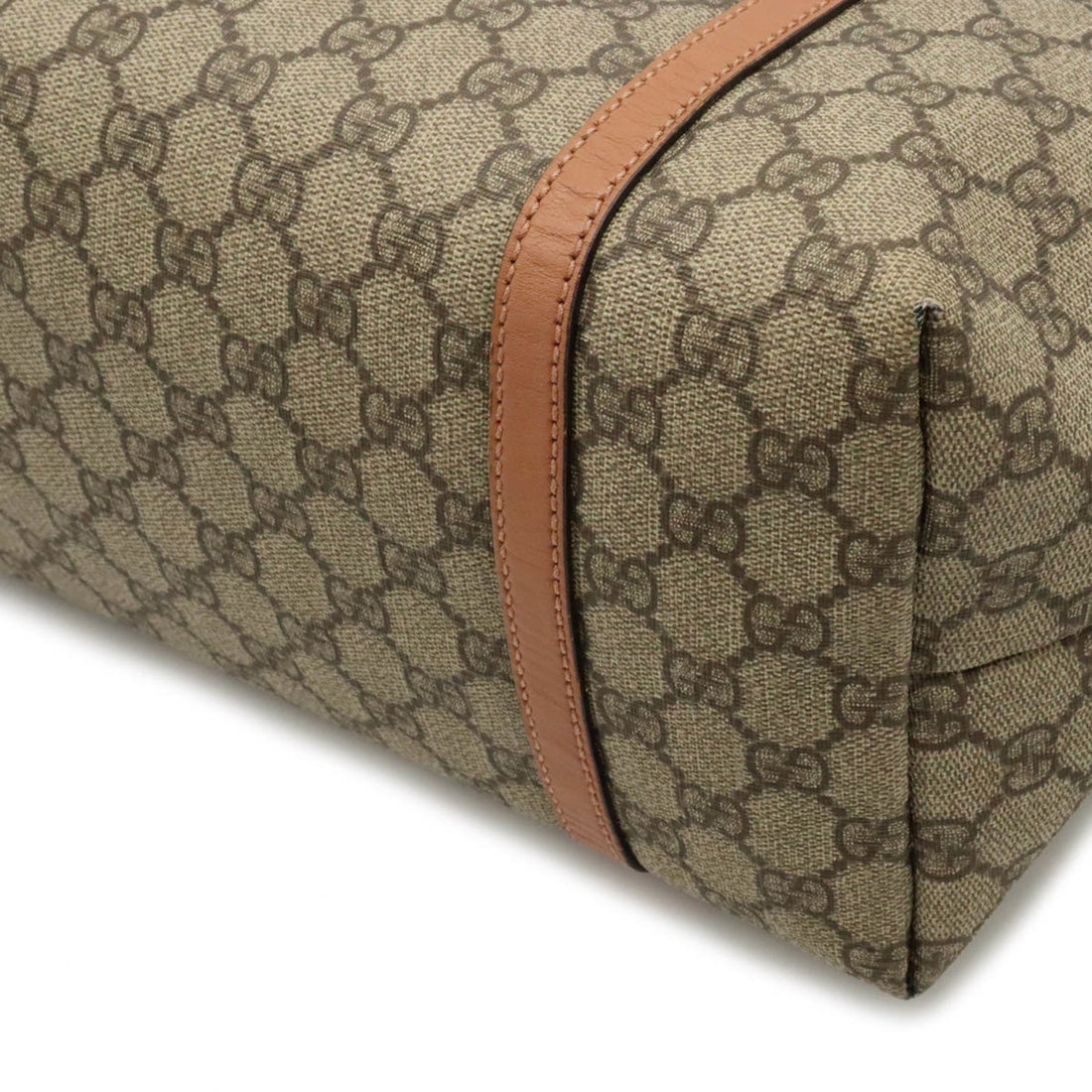 GUCCI VS Supreme Tote Bag Shoulder PVC Leather Beige Pink Brown 197953