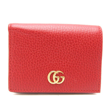 Gucci PETITE MARMONT 456126 Women's Leather Wallet (bi-fold) Red Color