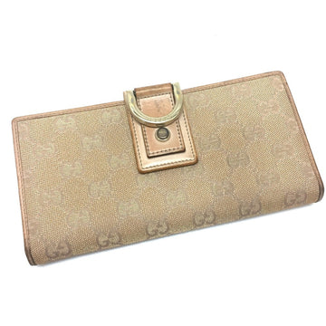 GUCCI 141412 Bi-fold long wallet NEW ABBEY VS canvas pink beige ladies