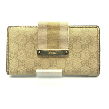 GUCCI VS canvas x leather long wallet beige 181668 Gucci