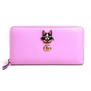 GUCCI VS Marmont Bosco Zip Around Leather Long Wallet Pink Women's 499337 r10233a