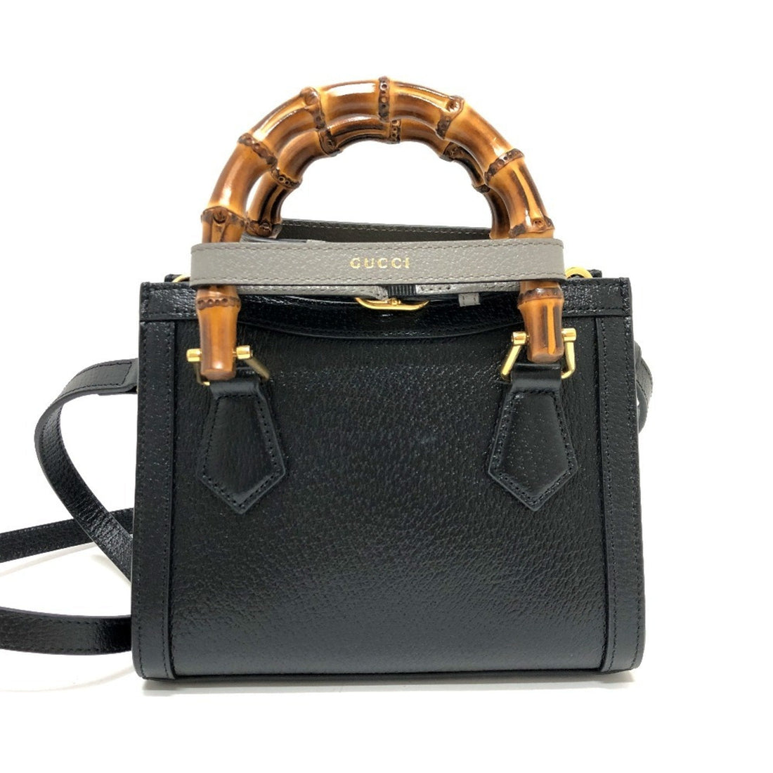 GUCCI 655661 Diana Bamboo 3WAY Handbag Shoulder Bag Leather Women's Black Similar