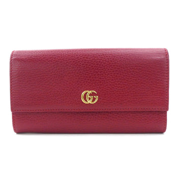 GUCCI Long Wallet VS MARMONT Leather Red Men's Women's 456116 t19598a