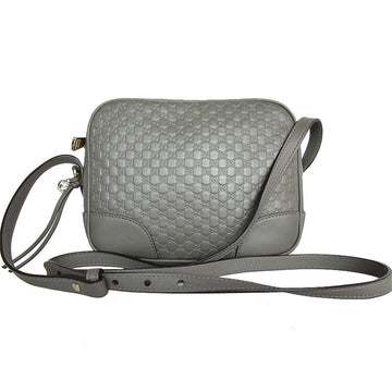 GUCCI shoulder bag micro Guccissima leather grey gold ladies 449413 s0410a