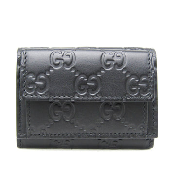 Gucci Guccissima 547070 Men,Women Leather Wallet (bi-fold) Black