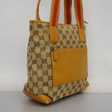 GUCCI  VS Canvas 019 0402 Women's Leather Tote Bag Beige