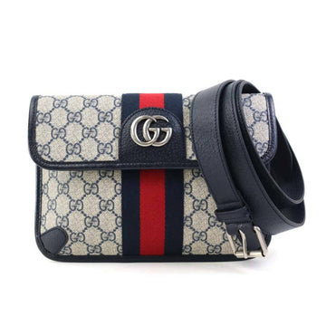 GUCCI Waist Bag Belt Ophidia VS Supreme Canvas Navy Silver Men's 674081 e59015a