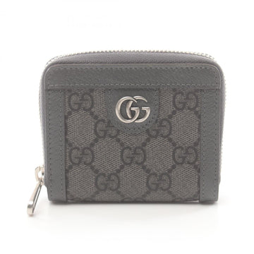 GUCCI Ophidia VS Supreme Round Wallet Coated Canvas Leather Men's Grey 791744UULBN1244