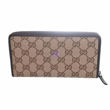 GUCCI VS Canvas Round Long Wallet 307980 Beige Brown Women's
