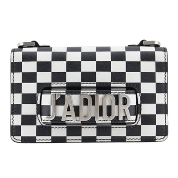 Christian Dior Jadior Shoulder Bag Clutch Calf Black/White 2way Type Women's