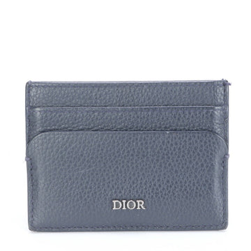 Christian Dior Dior Leather Business Card Holder/Card Case Bi-fold Wallet Coin Purse Compact Round Men's