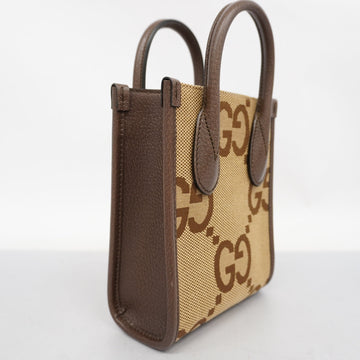 GUCCI  2way Bag Jumbo VS 699406 Women's Canvas,Leather Handbag,Shoulder Bag
