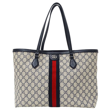 GUCCI Women's and Men's Tote Bag Ophidia VS Supreme Canvas Navy Ivory 631685
