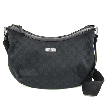 Gucci VS Canvas 181092 Women's VS Canvas,Leather Shoulder Bag Black