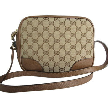 GUCCI Shoulder Bag VS Canvas Leather Beige Brown Women's 449413 s0123f