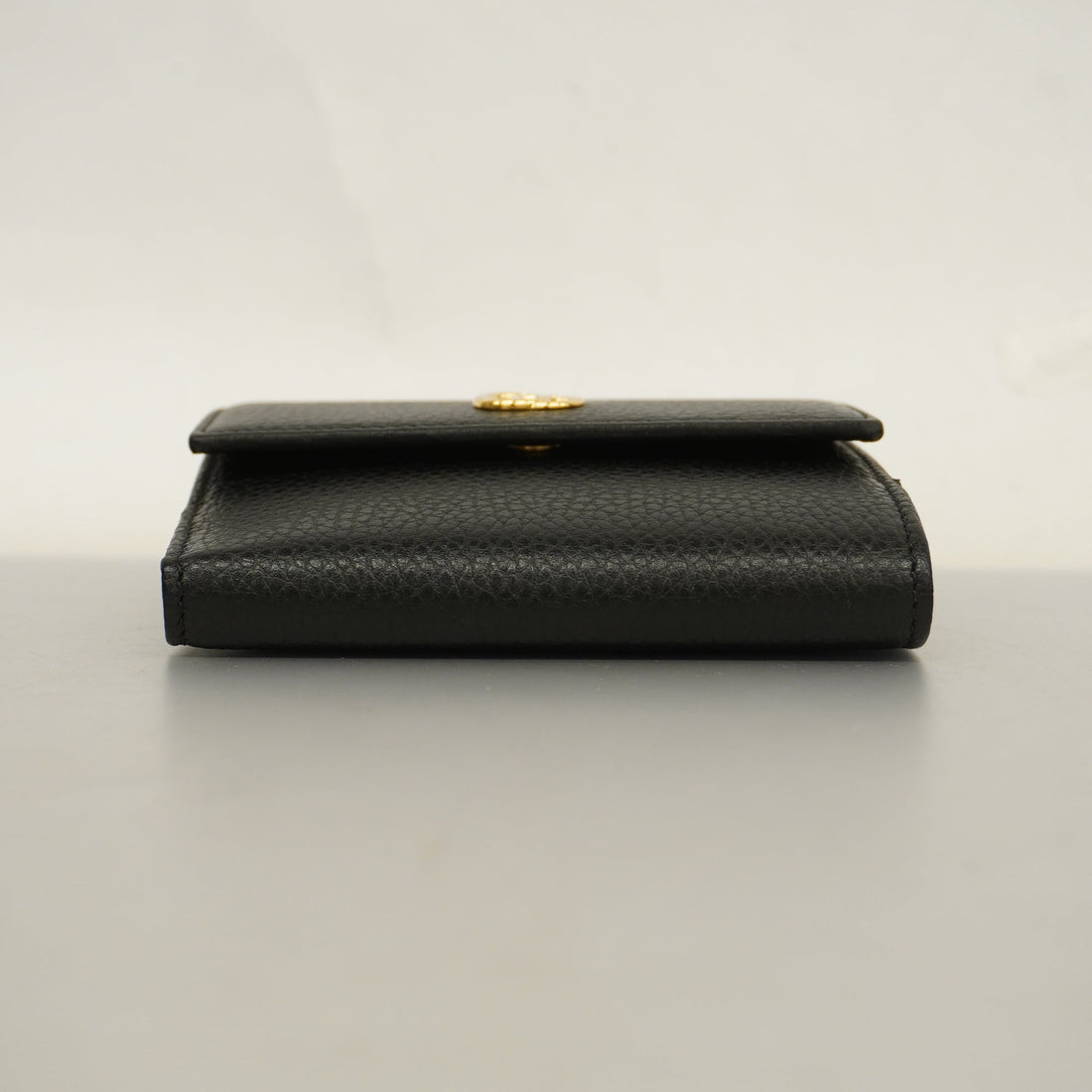 GUCCI  VS Marmont Gold Hardware 456122 Women's Leather Wallet Black