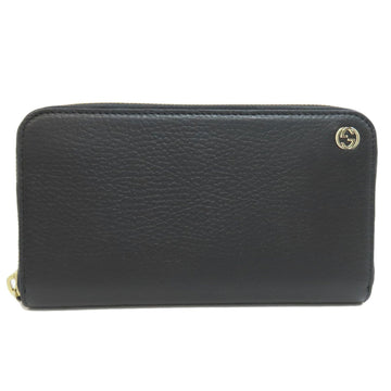 Gucci 449347 Interlocking G Long Wallet Leather Women's GUCCI