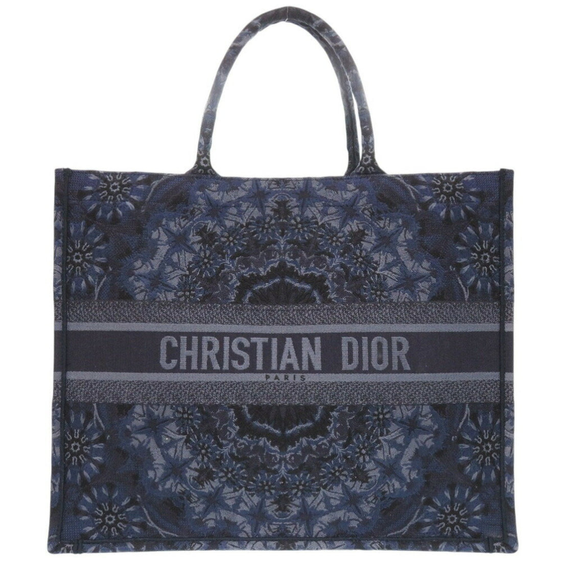 Christian Dior Book Tote Large Canvas Navy Bag 0708Christian