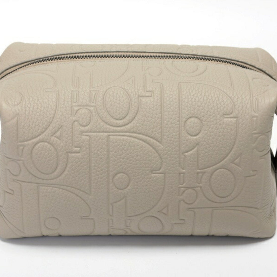 Christian Dior Dior DIOR Pouch Travel 2ESC95 Gravity Leather Grey S-157398